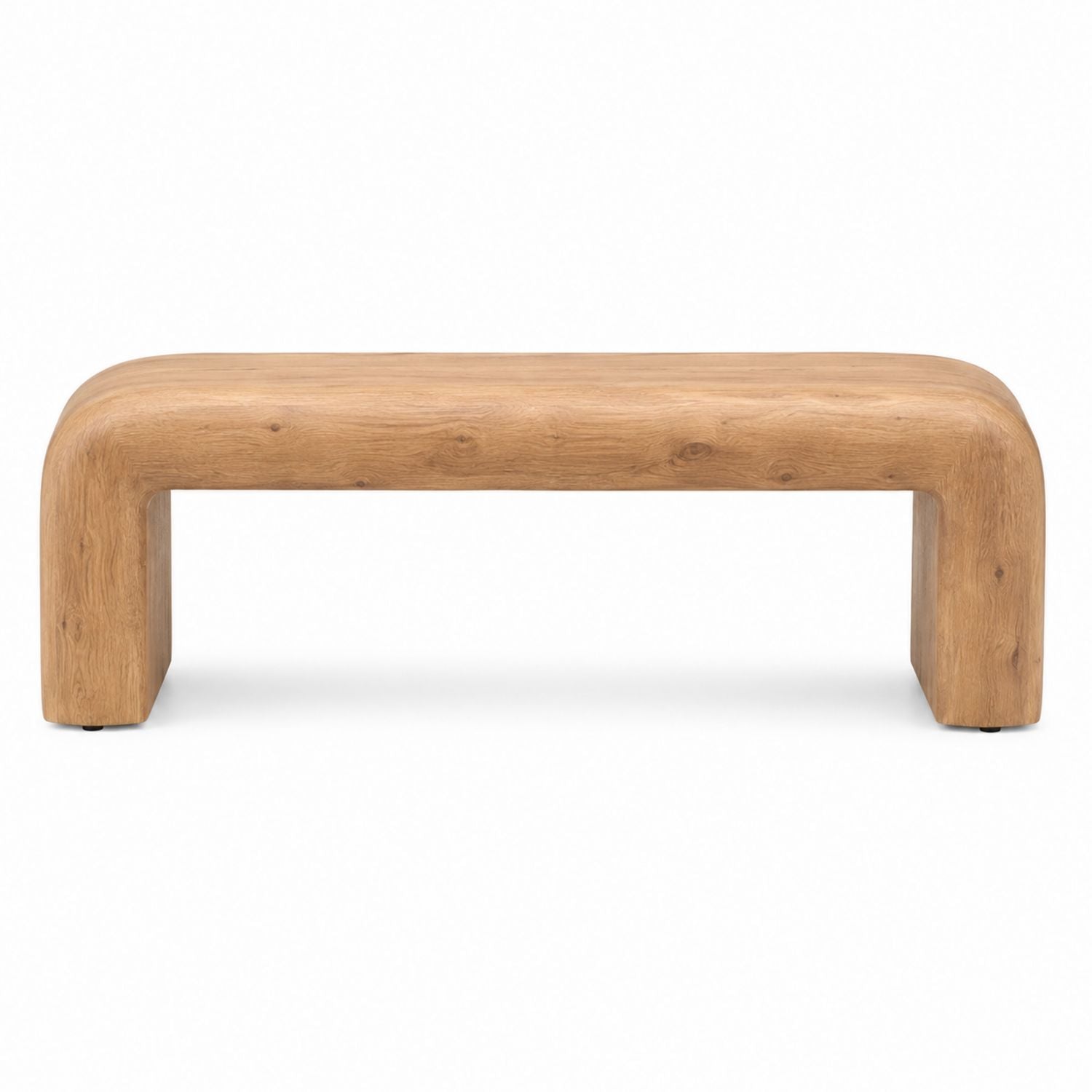 Oak Wood Rectangular Bench Natural Finish 150cm