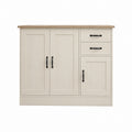 Wooden Sideboard with Two Drawers and Three Doors Beige