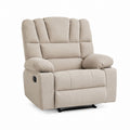 Polyester Recliner Chair with Adjustable Back, Beige