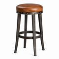 Metal Bar Stool with PU Leather Seat, 76cm Height