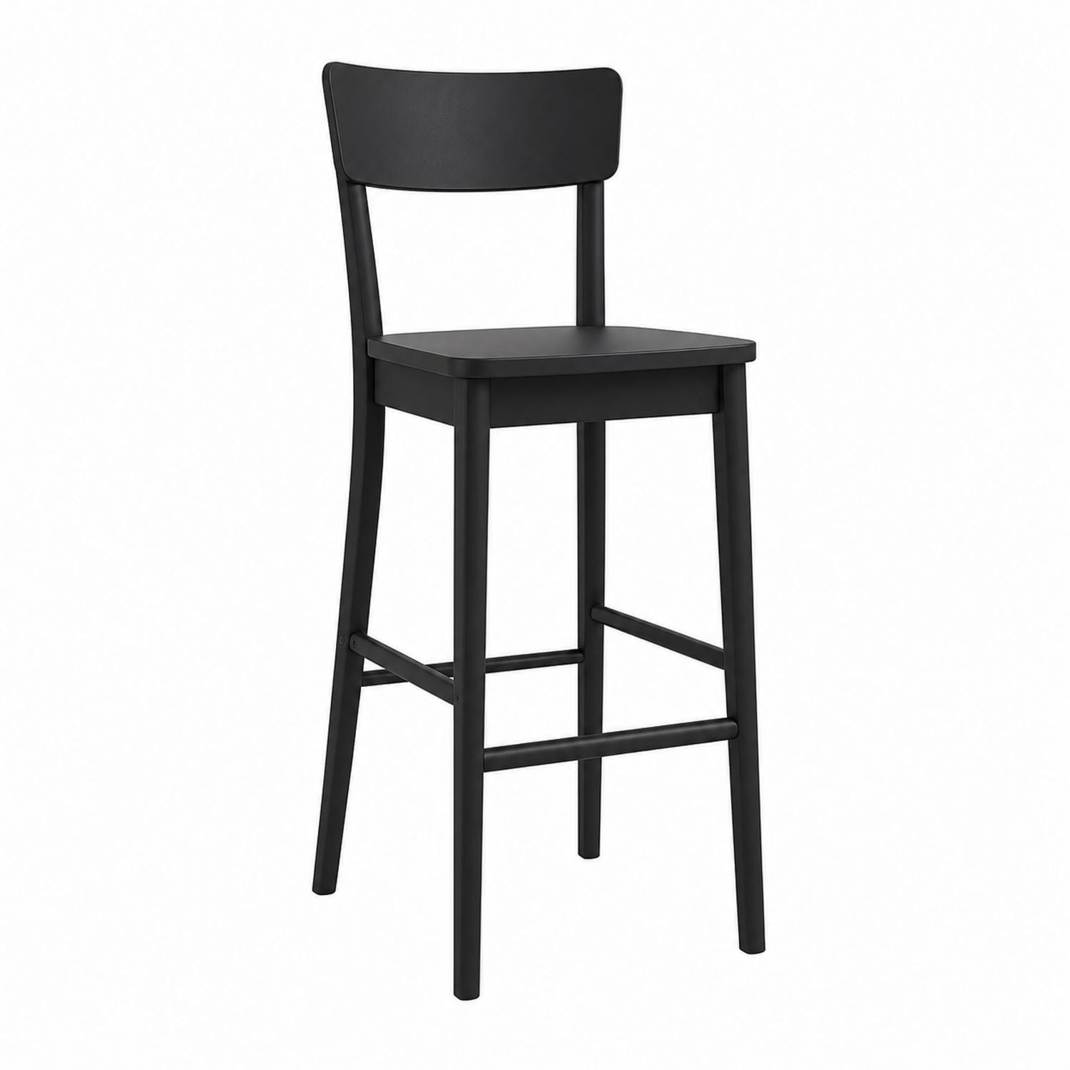 Wooden Bar Stool Black 15.7in x 17.7in x 39.4in