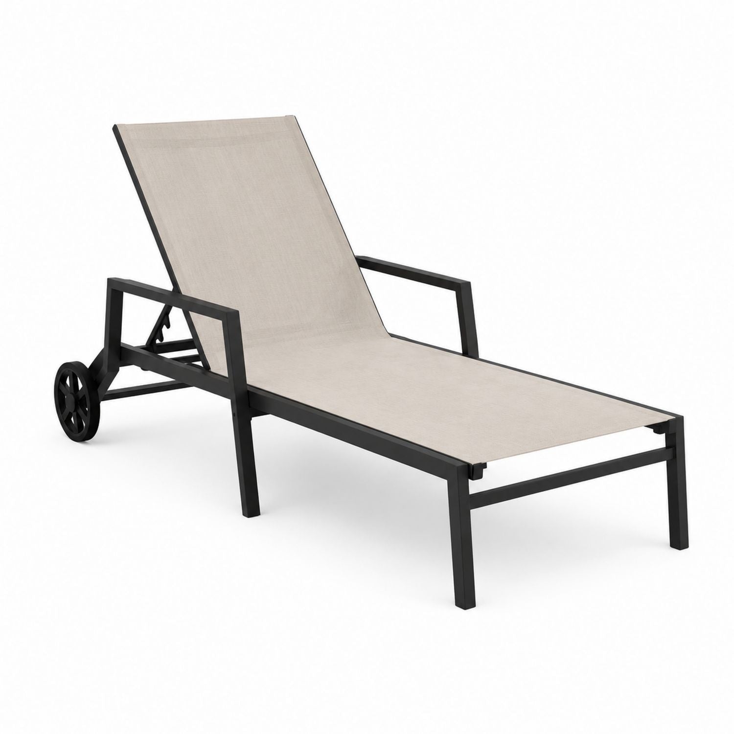 Aluminum Outdoor Chaise Lounge with Textilene Fabric