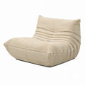 Corduroy Lounge Chair Beige 85x100x70cm